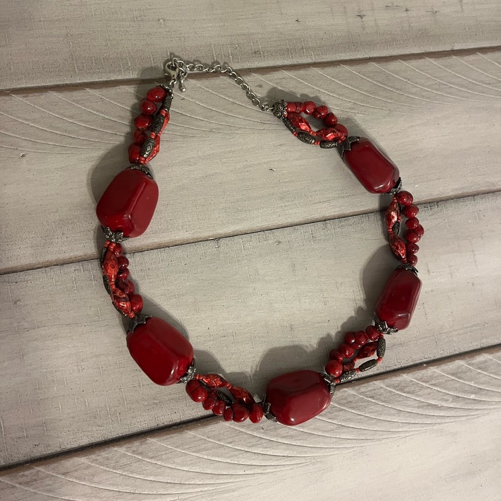Chunky Red Necklace